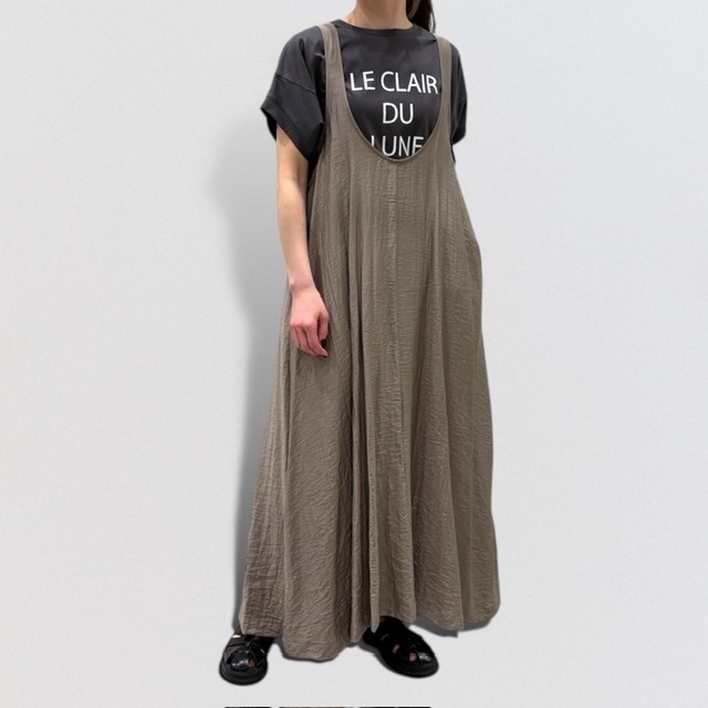 PASSIONE washer material front and back jumper skirt
