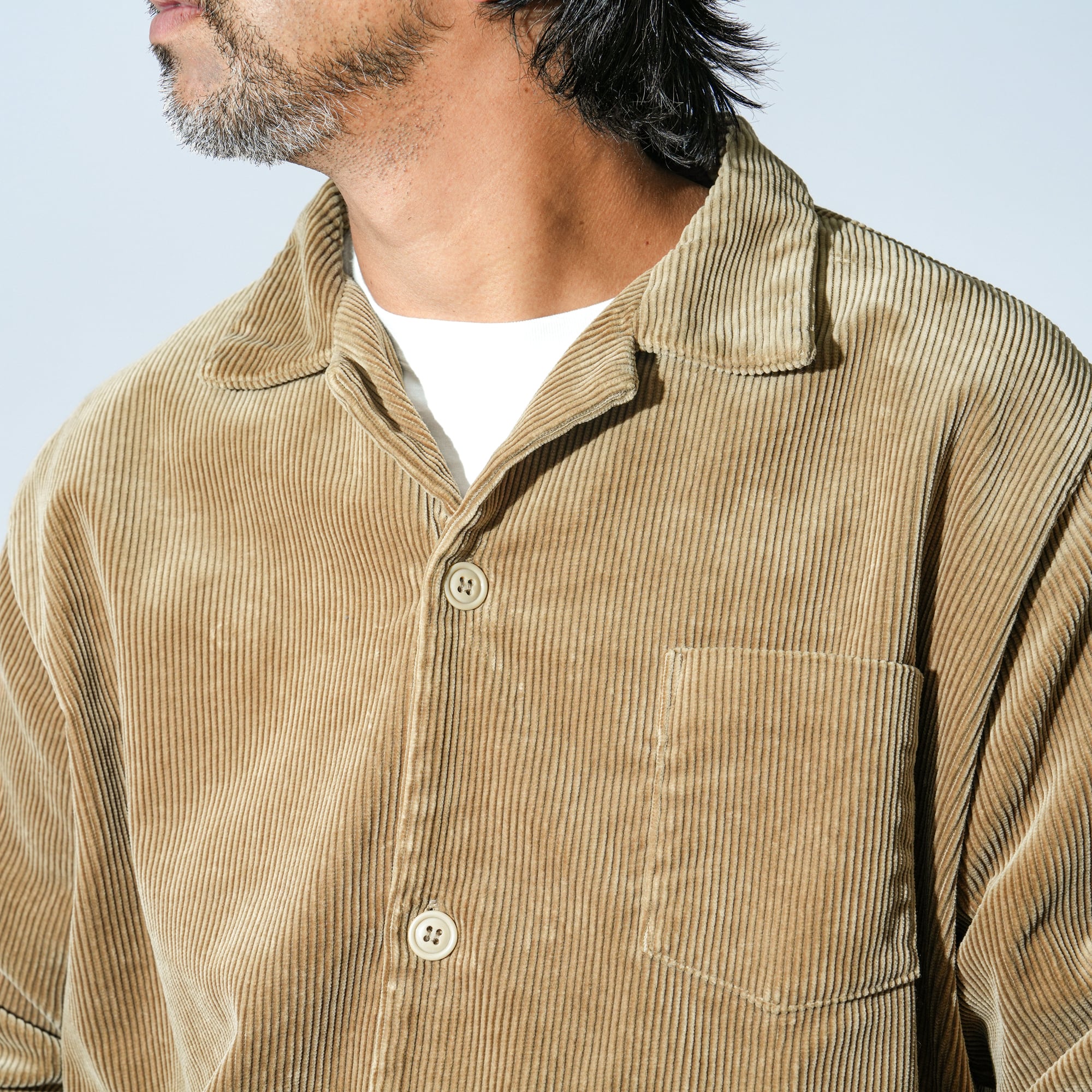 Elegant Corduroy Shirt Jacket | daydreamjp