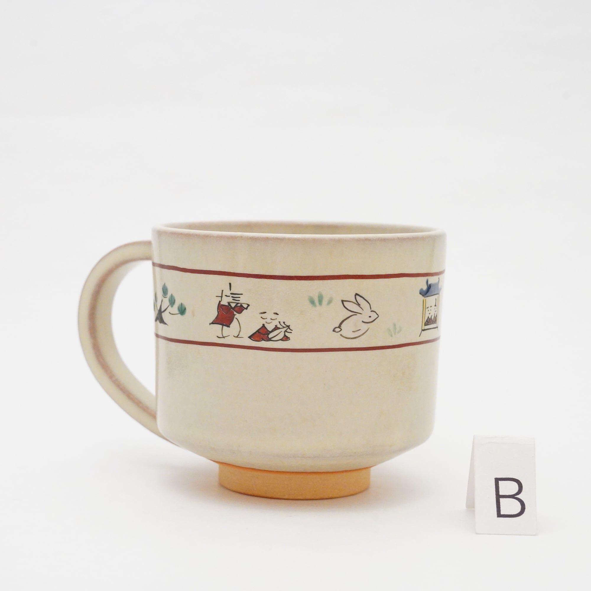 赤膚焼 大塩まな】奈良絵コーヒーカップ | ろにせら ギャラリーと雑貨
