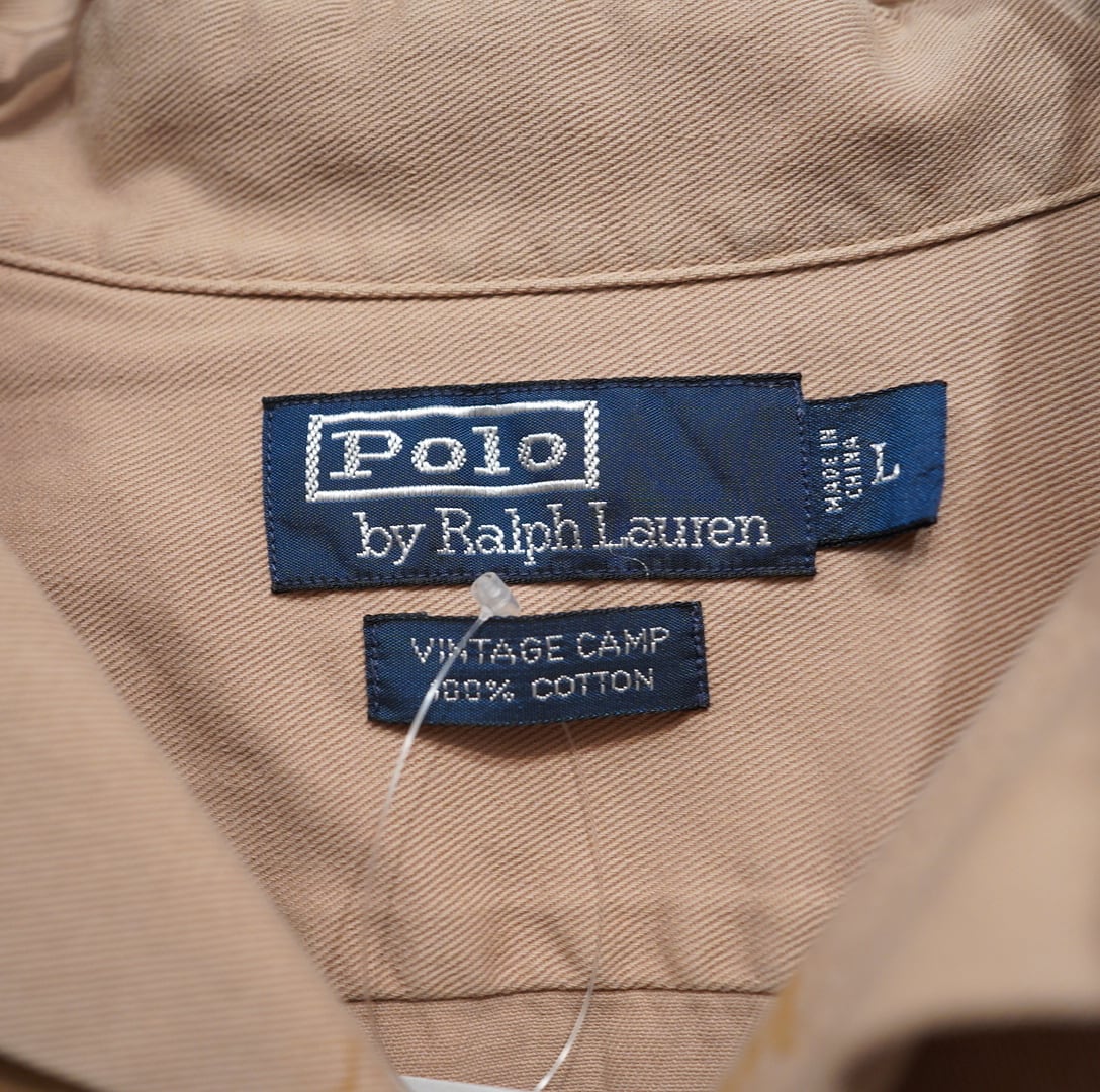 名作 90s ラルフローレンVINTAGE CAMP シャツ パームツリー L 90s ralphlauren vintage camp パームツリー L/開襟シャツ オープン
