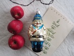 EUROPE Vintage Christmas glass ornament : Blue man B