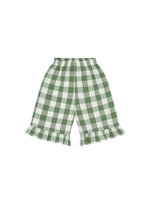【即納】ORGANIC ZOO / Dill Gingham Frill Culottes
