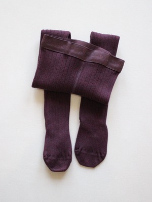 collegien  RIBBED TIGHTS   Aubergine