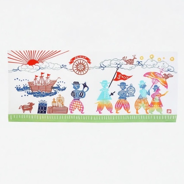 sacay 関美穂子デザイン　  にじゆら手ぬぐい