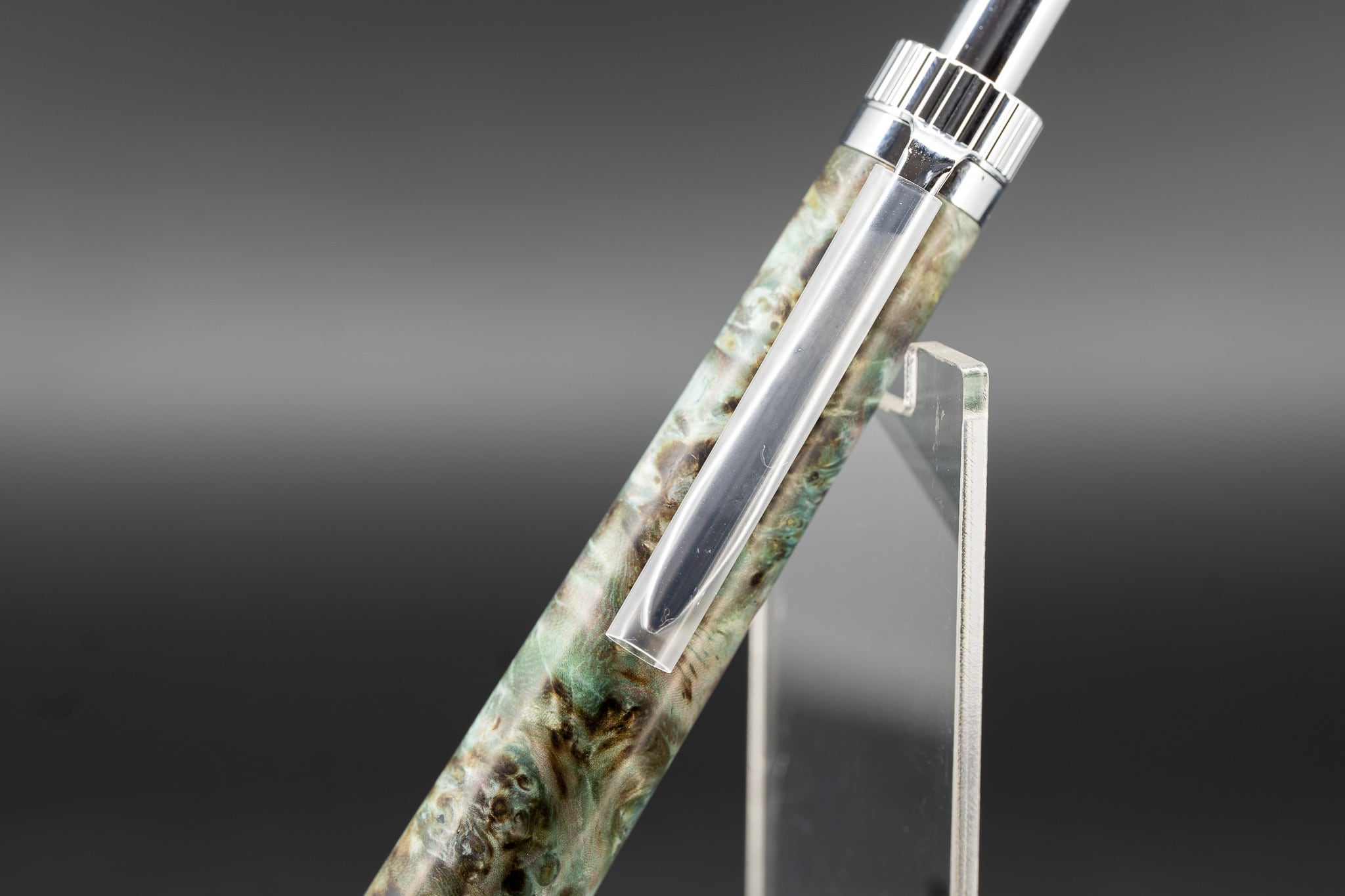 【カナダの象徴】 ハードメープル 瘤杢 スタビライズドウッド silver MP