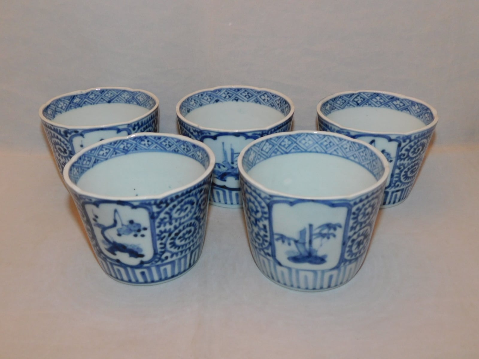 伊万里蛸唐草文蕎麦猪口 ５客 伊万里染付蛸唐草蕎麦猪口5客 Imari porcelain 5 cups | 春夏