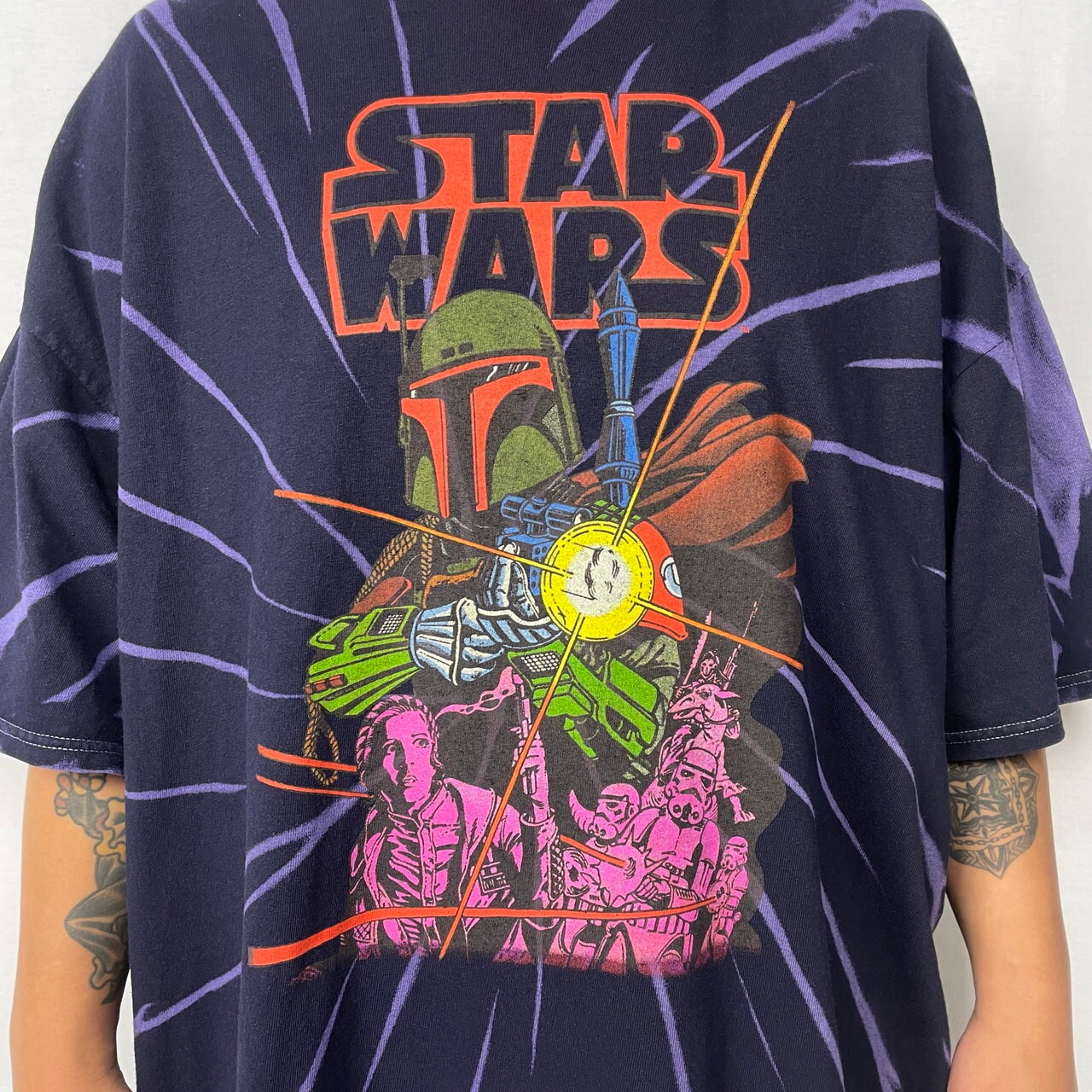 STAR WARS スターウォーズ Boba Fett タイダイ染め ムービープリントT 
