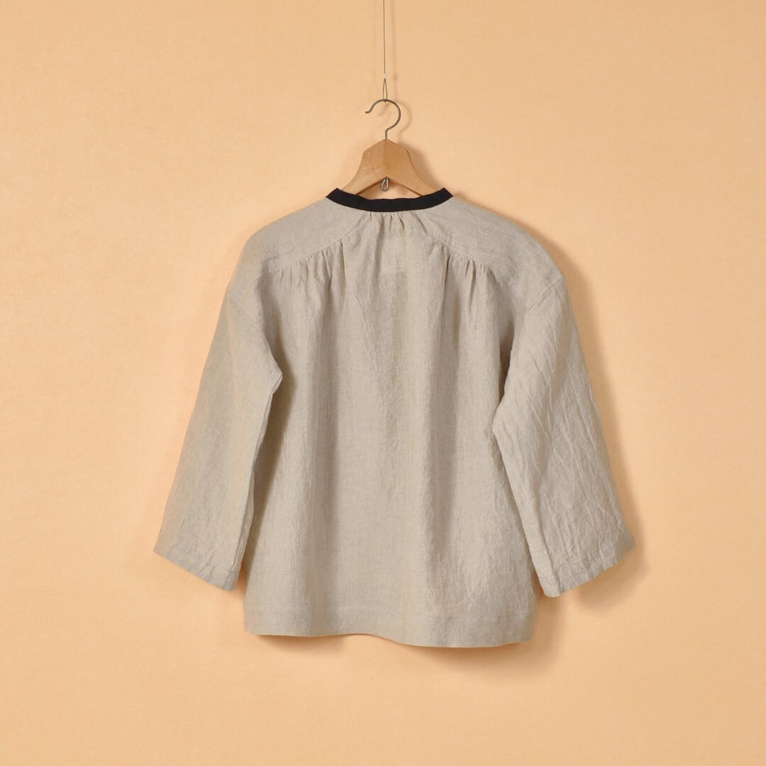 MAGALI マガリ ベルギーリネン・アンティーク・ブラウス・ナチュラル