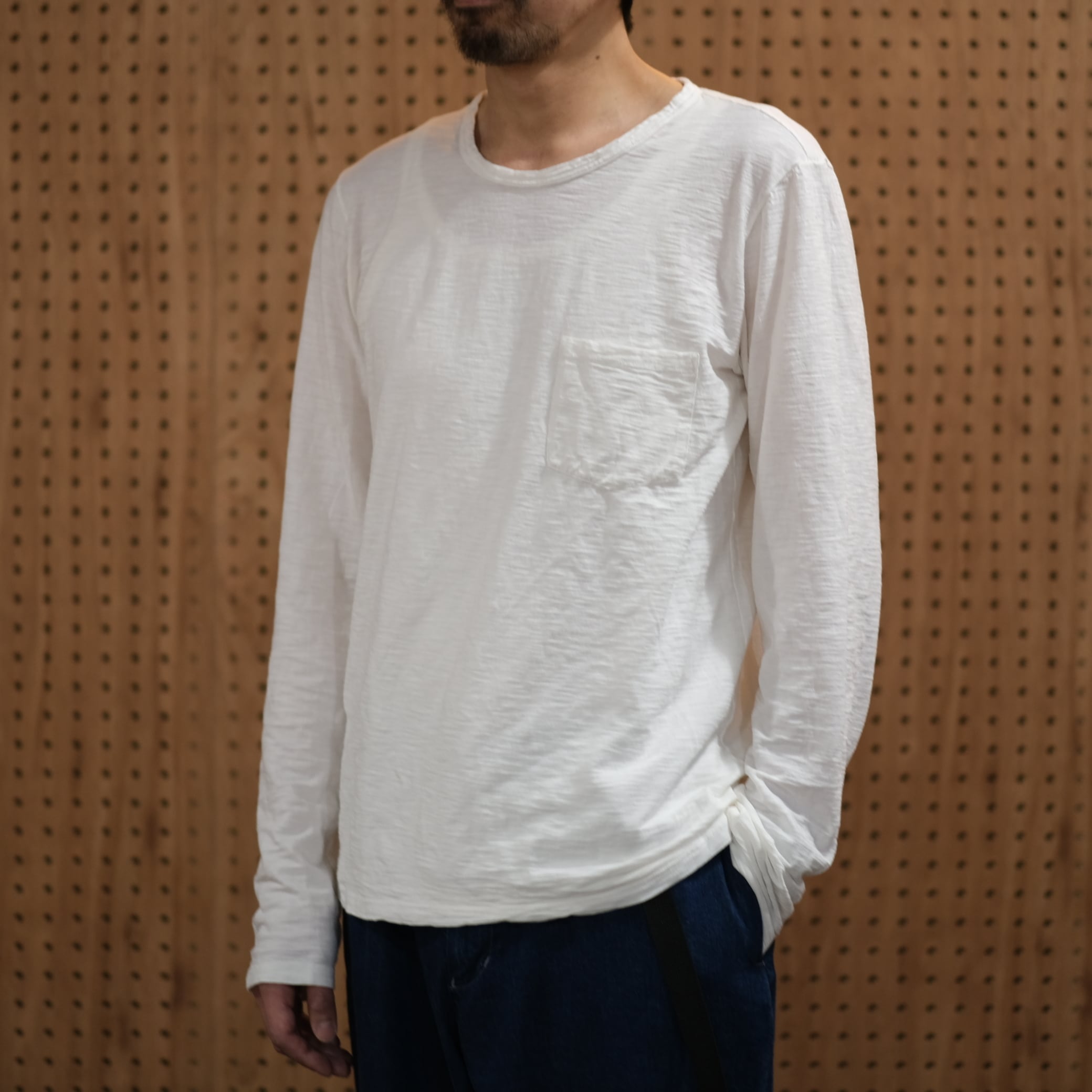 Schiesser Revival（シーサーリバイバル）hanno shirt 1/1 crew neck -nature- #158293-400  | roamers and seekers