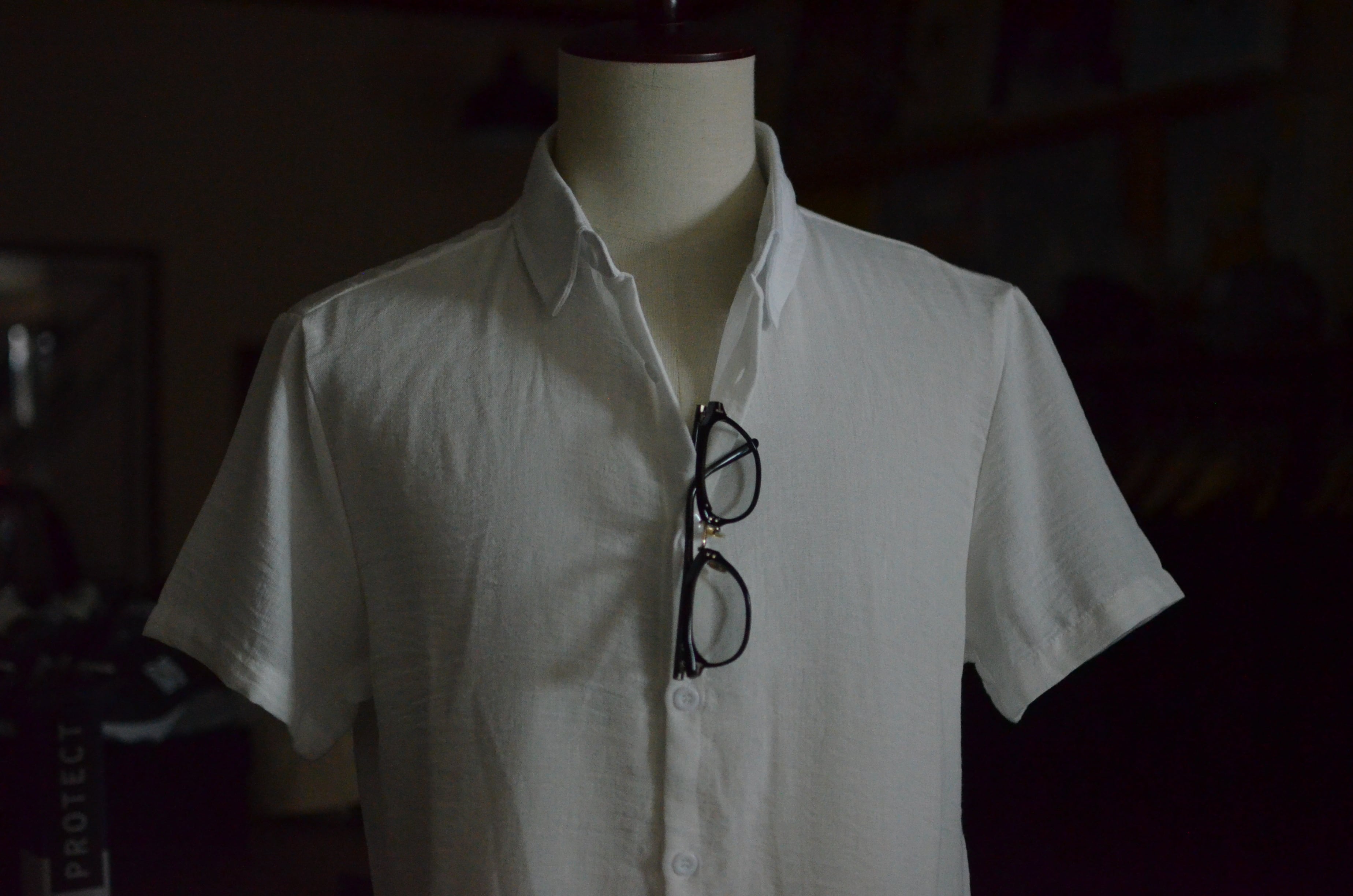 ★★★リネン半袖シャツ(WHITE) プレゼント付き