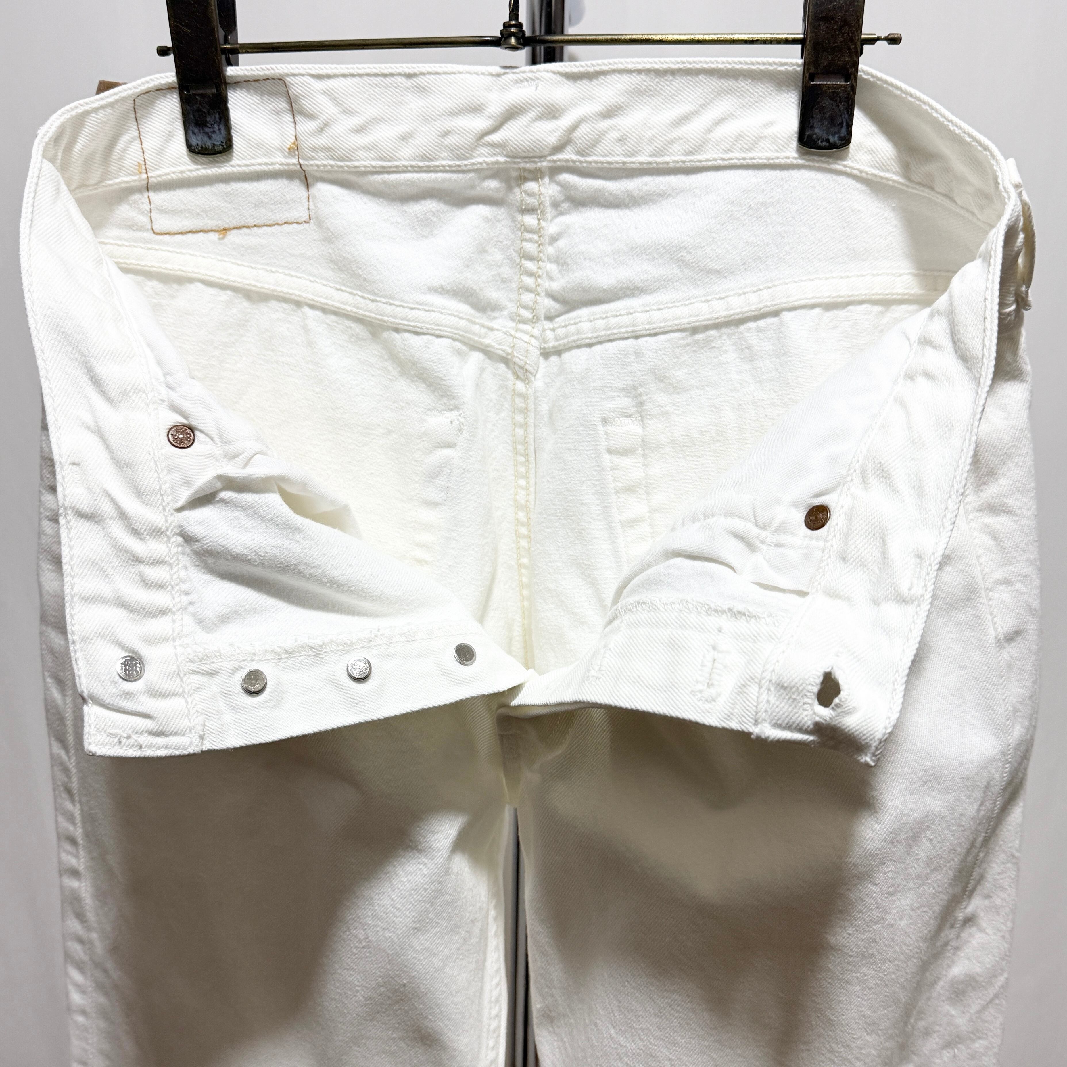 Levi's 501 White Denim Made in USA 98s W33 L30 | IDLS Online