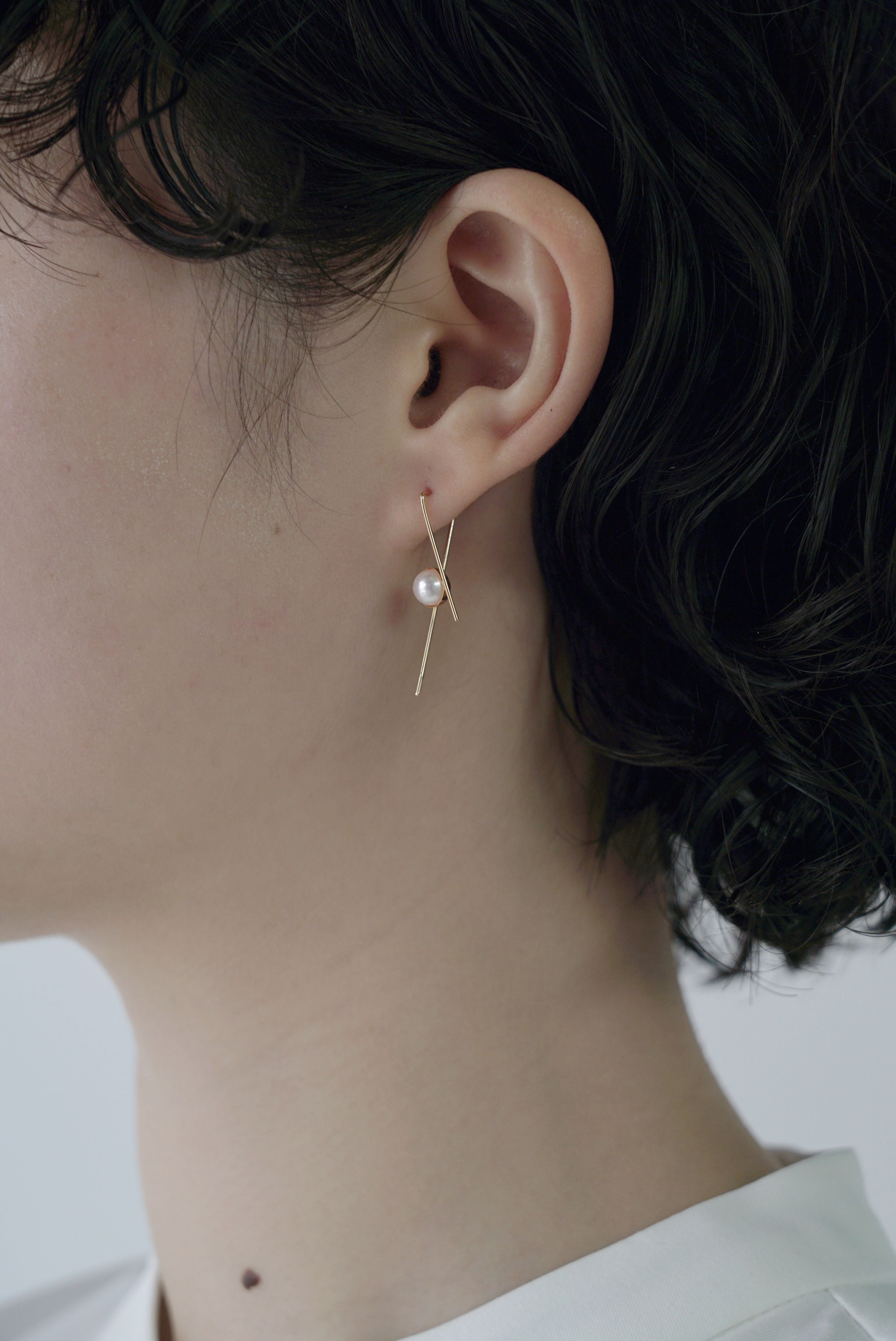 K18 パールオンザラインピアス | ETmam（エトマ）｜公式オンライン