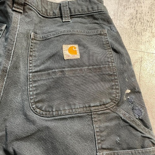20s ブラック ダブルニー Carhartt 103334BLK 32×32 詳細写真2