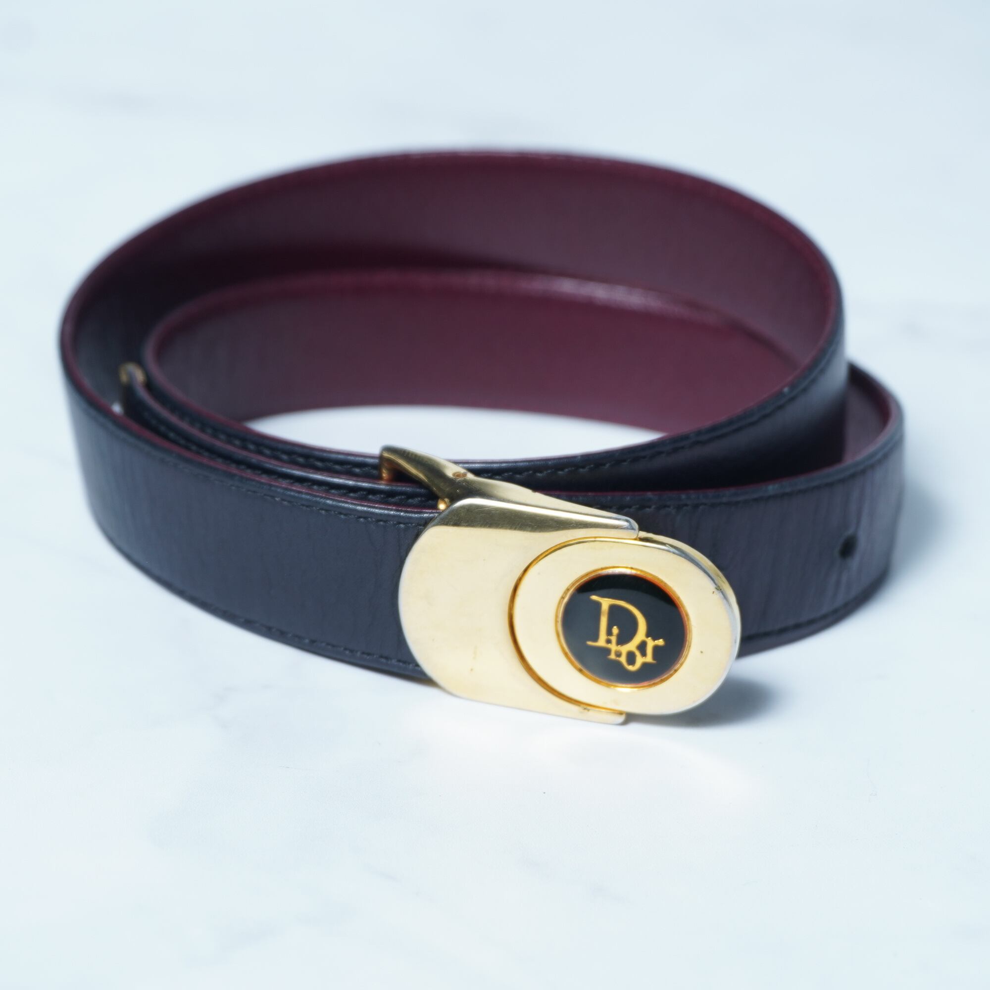 Christian Dior ディオール トロッター柄 ゴールドバックル ベルト Christian Dior】クリスチャンディオール 