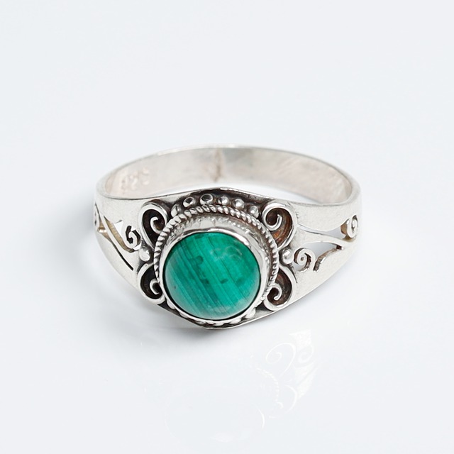 Malachite Silver Ring (used)
