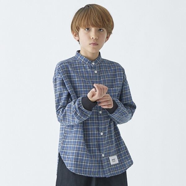 Generator Check Band Collar Shirt【110-120cm】Blue