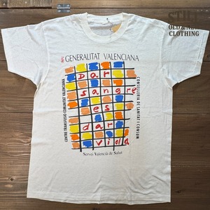 1990's～ GENERALITAT VELENCIANA PRINT T-SHIRT   /  1990年代～ スペイン・バレンシア州  プリントＴ