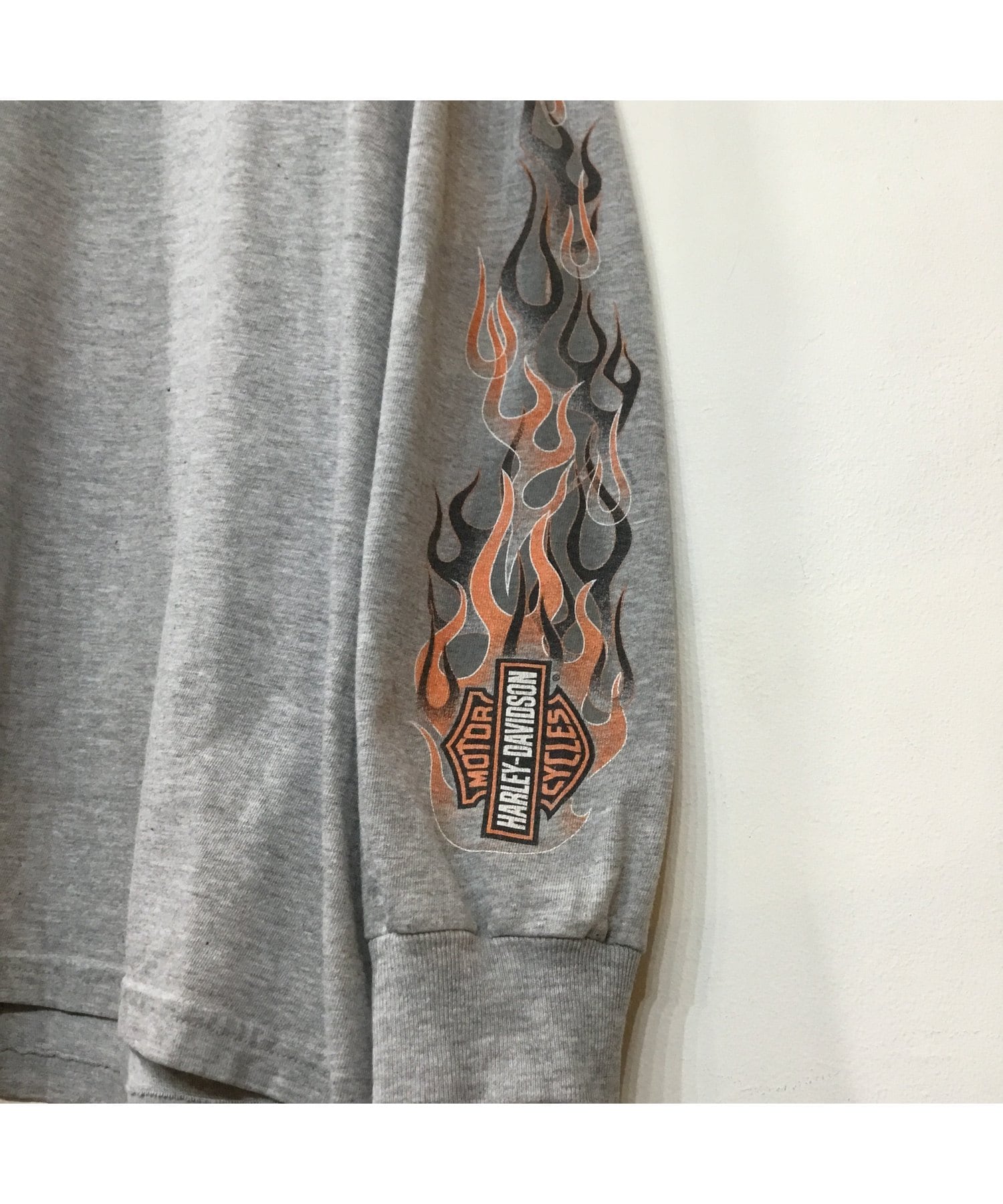 04 Harley-Davidson ハーレーダビッドソン 長袖Tシャツ グレーTシャツ