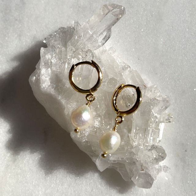 【超美石】パール　ピアス　1137