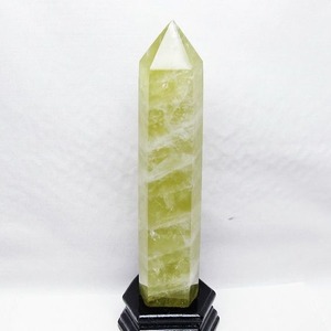 1.3Kg シトリン 六角柱 シトリンクォーツ ポイント 台座付属 一点物 152-4137