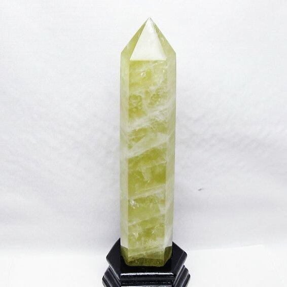 1.3Kg シトリン 六角柱 シトリンクォーツ ポイント 台座付属 一点物 152-4137