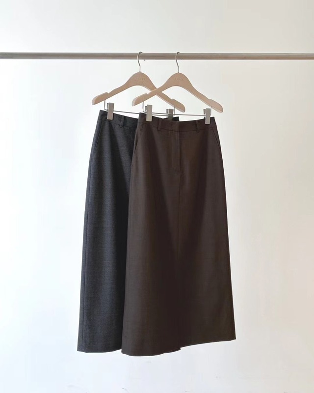 (OUNCE) wool maxi skirt / 2color