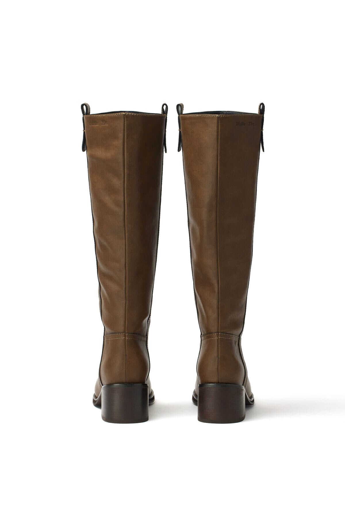 Matin Kim] MATIN SQUARE LONG BOOTS IN BROWN 正規品 韓国