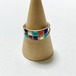 Vintage Zuni Signed HV Multi Stone Mosaic Inlay Ring
