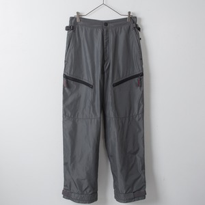 1990s vintage front pocket designed wide silhouette nylon trousers