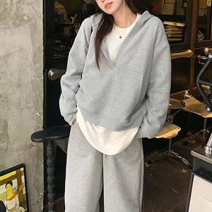 V-neck Pullover Hoodie 502098