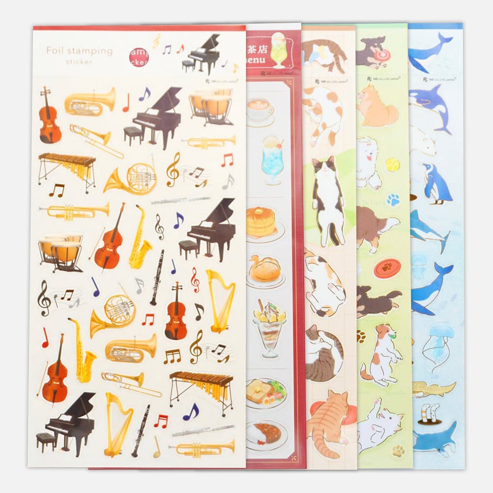 NB 透明シール大 箔押し Foil stamping sticker | シールと星座 双子座