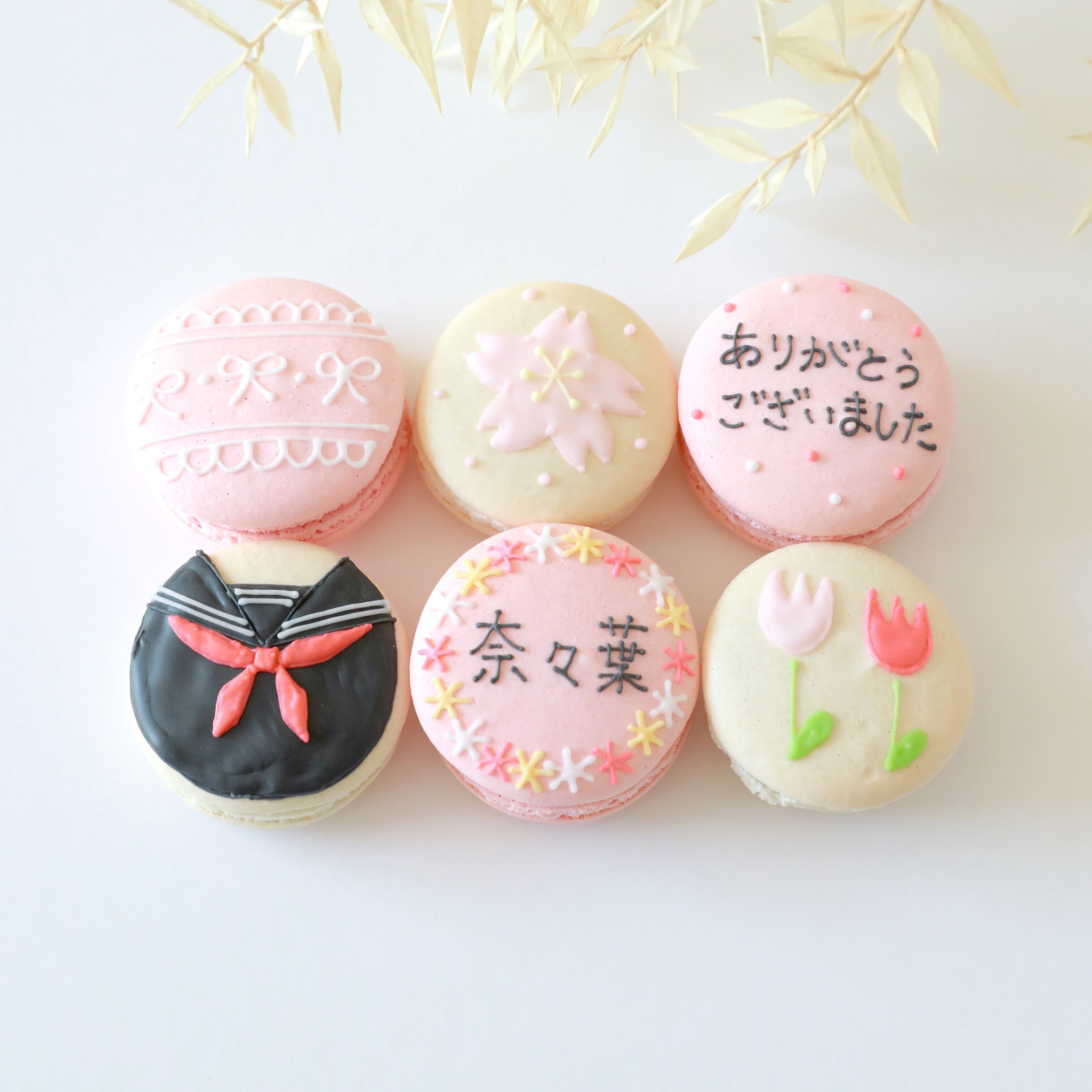 紅白の進学祝い（or内祝）6個セット | ココマカロン
