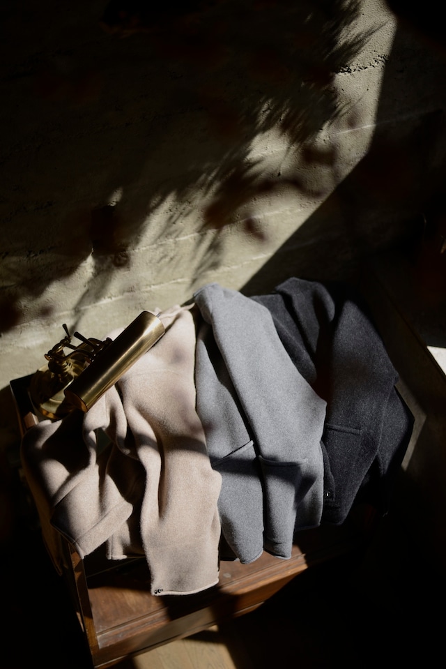 【先行予約】BATONER Ex solid cashmere anonymous knit jkt