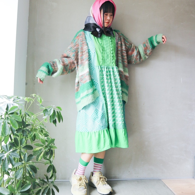 Batik pattern long dress