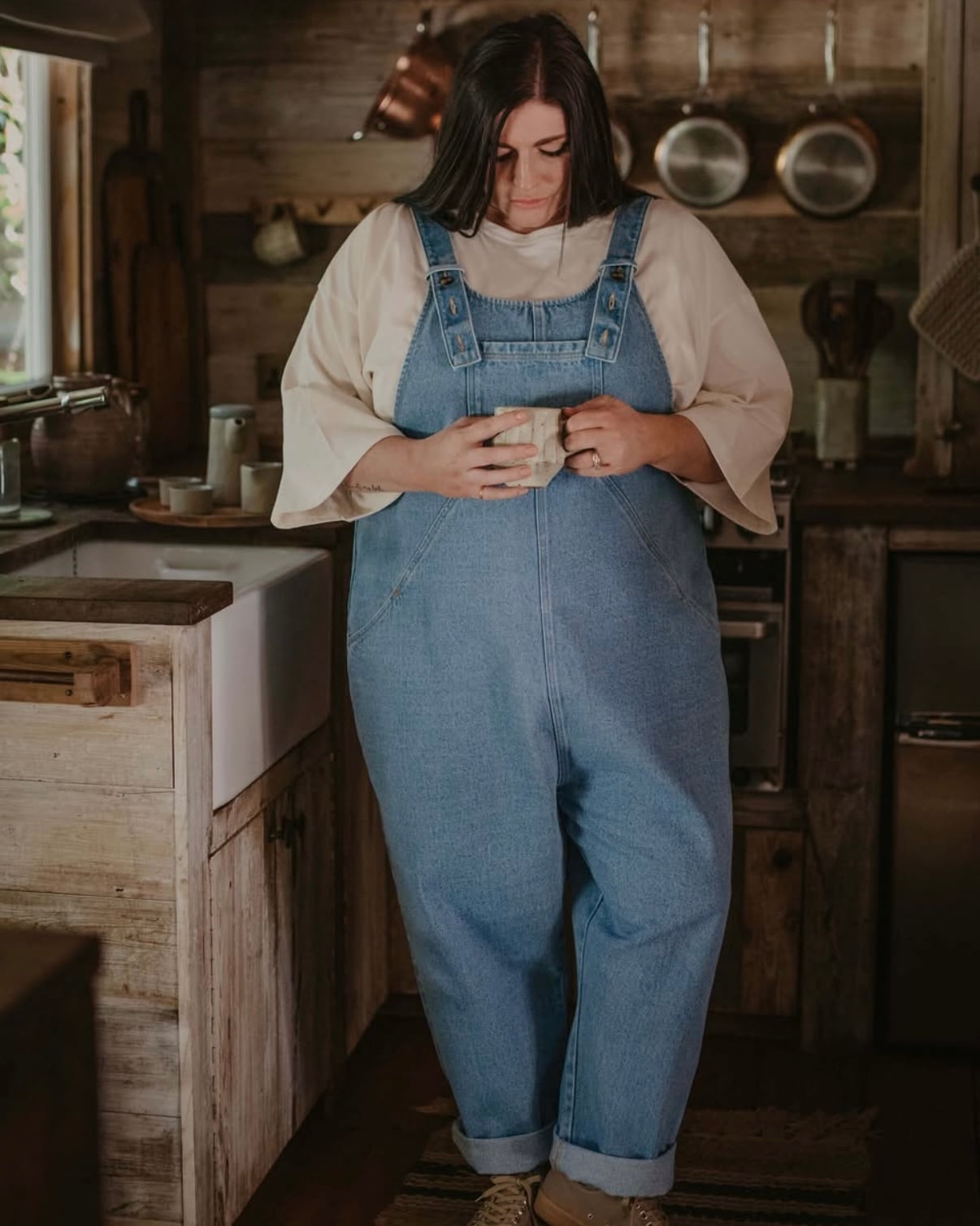 The Simple Folk】The Oversized Denim Dungaree - Women's | RIRIBELL