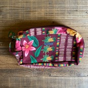 【MALAGUETA マラゲッタ】Wファスナー ポーチ ワイン