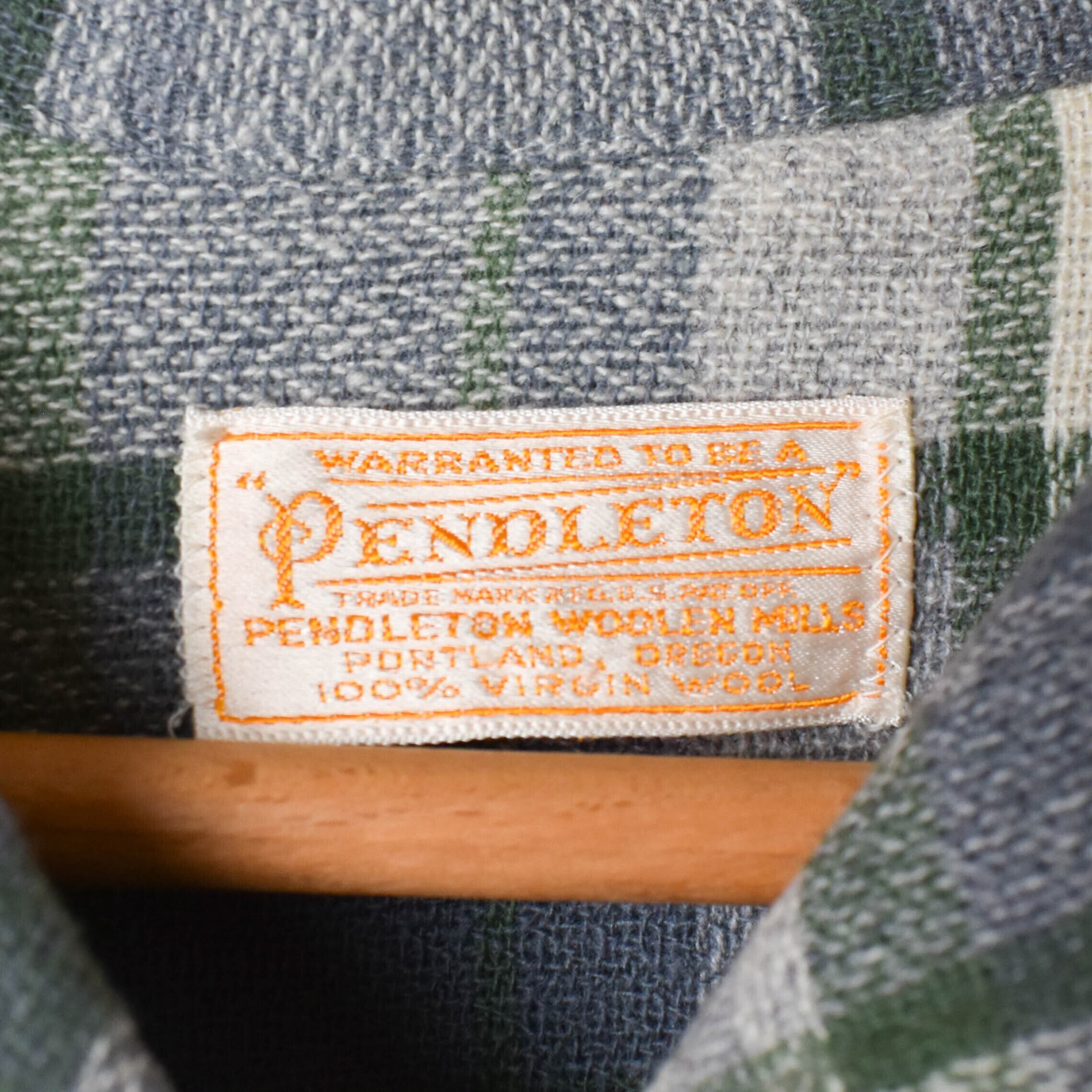 [USED] PENDLETON / MADE IN USA open collor check shirts