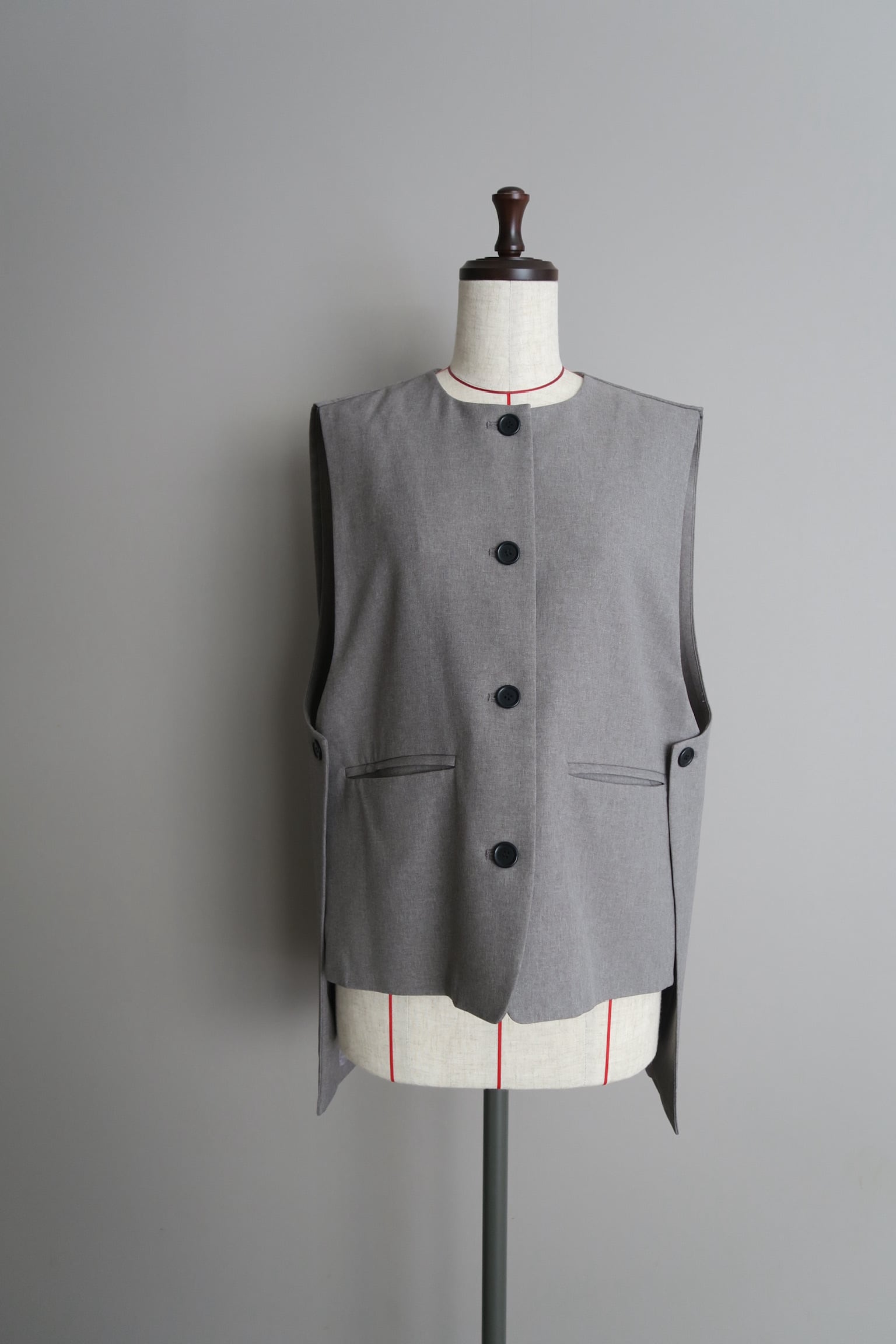 セーラーカラーベスト_グレー