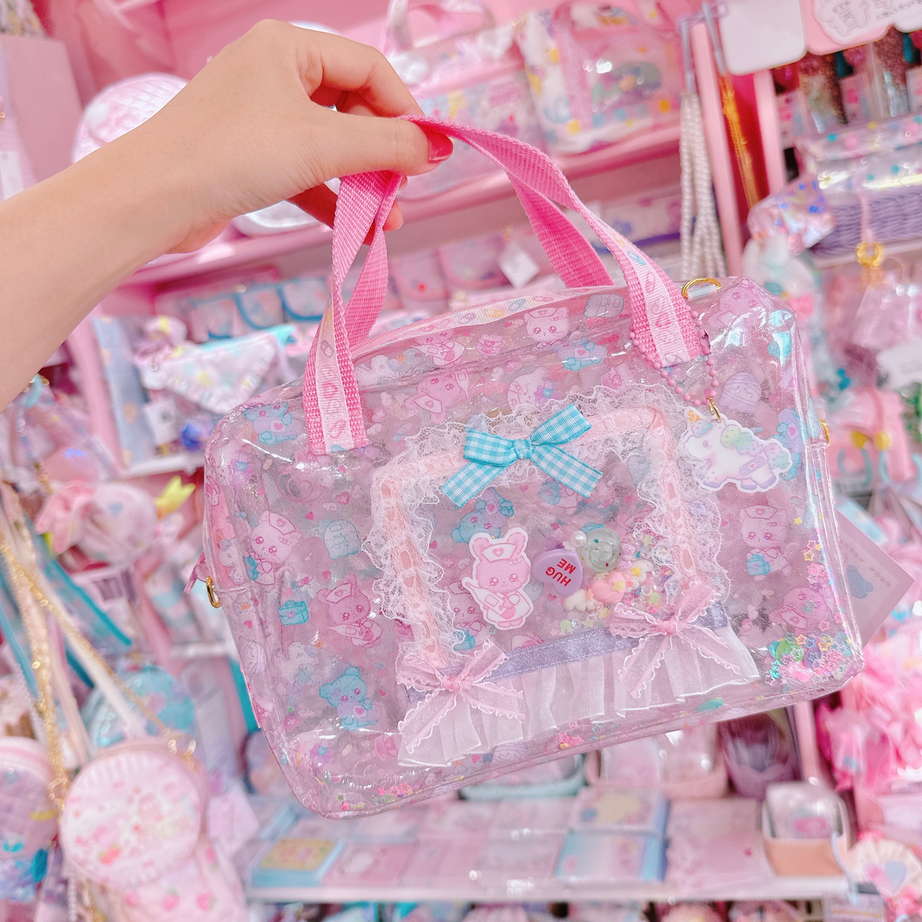 【E7】145-5 2wayビニールバッグM（ショルダーひも別売）