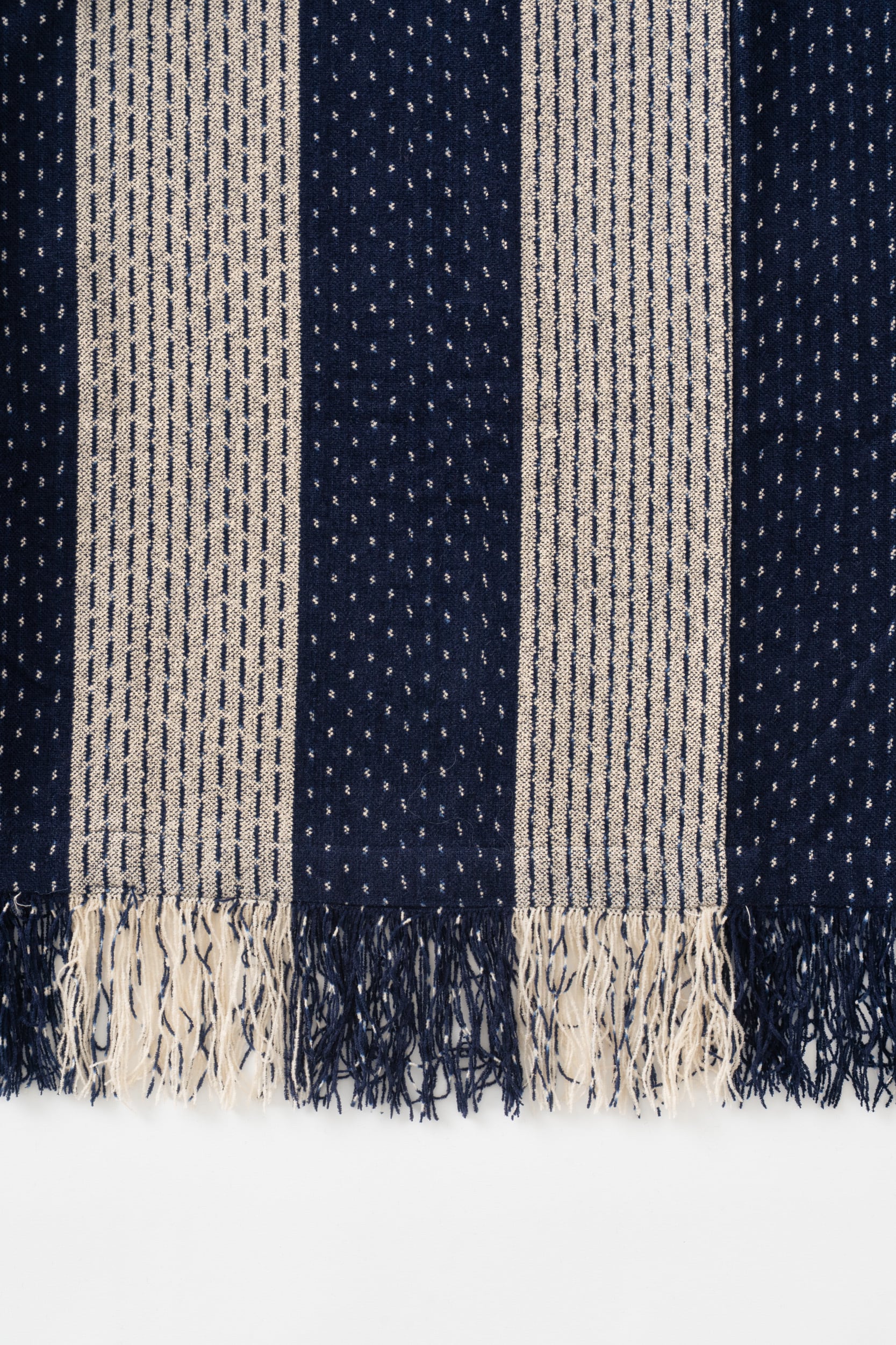 羽織 / 久留米絣 / layout stripe / navy | KIMONO ARCH