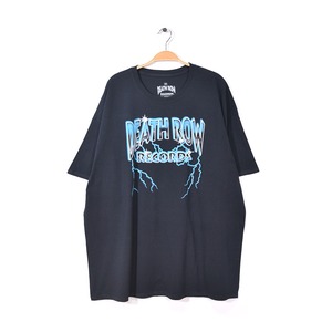 デスロウレコーズ ヒップホップレーベル Tシャツ 黒 ブラック DEATH ROW RECORDS メンズ3XL 大きいサイズ 古着 @AZ1036