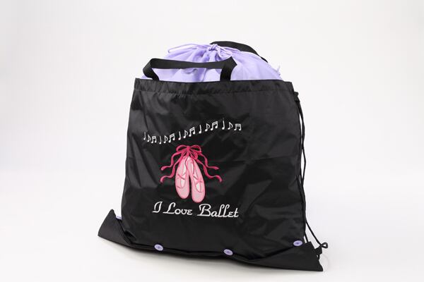 バレエ衣装バッグ トウシューズ&音符柄(2色展開)bag-T115 バレエ衣装バッグ トウシューズ&音符柄(2色展開)bag-T115