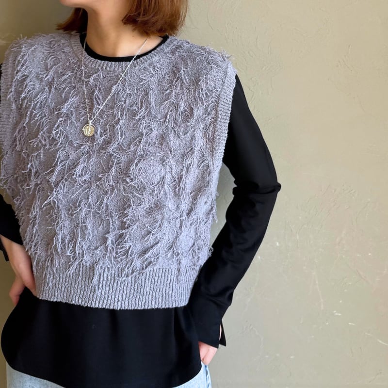 【 CLOCHE 】 フリンジベスト