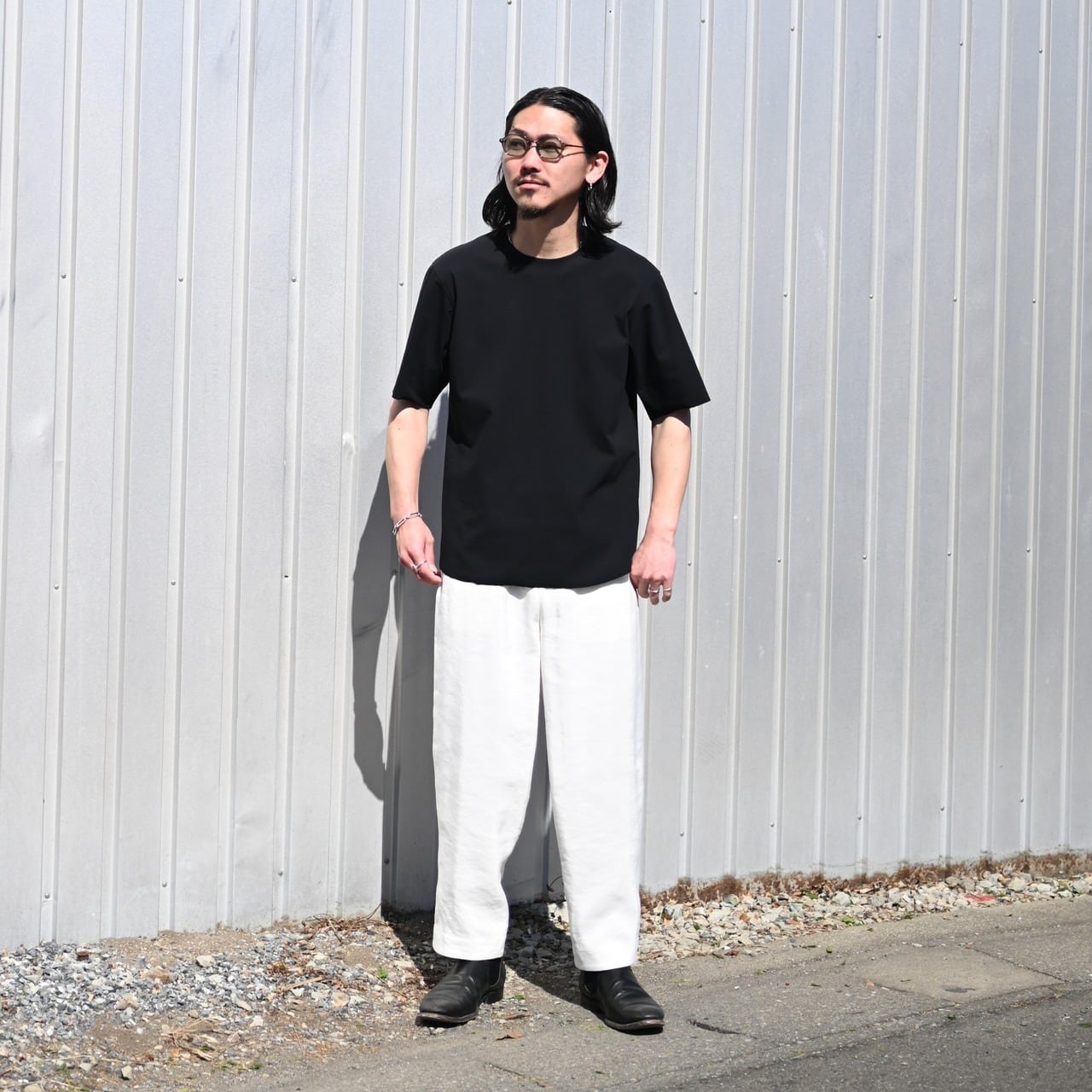山内 / 強撚フリーカットポンチ・ショートスリーブTシャツ | GANKO