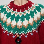 フェアアイルジャカードクリスマスニット H0046