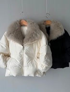 【新作5％OFF・3日間】FoxFur 100% & Goose-Down100% Short Padding_2colors