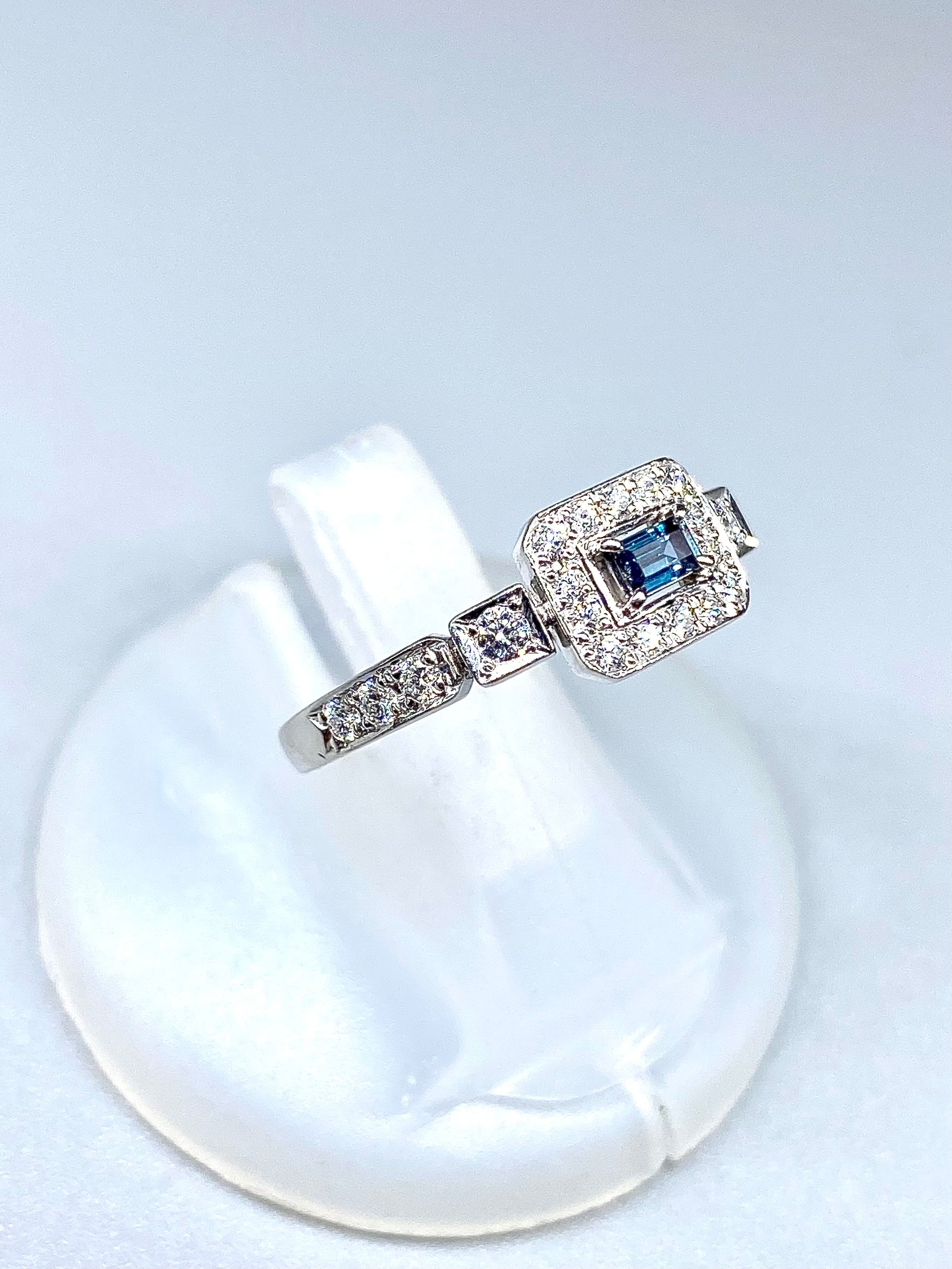 2137 アレキサンドライトダイヤリングPT900プラチナ12号0.15ct PT900 