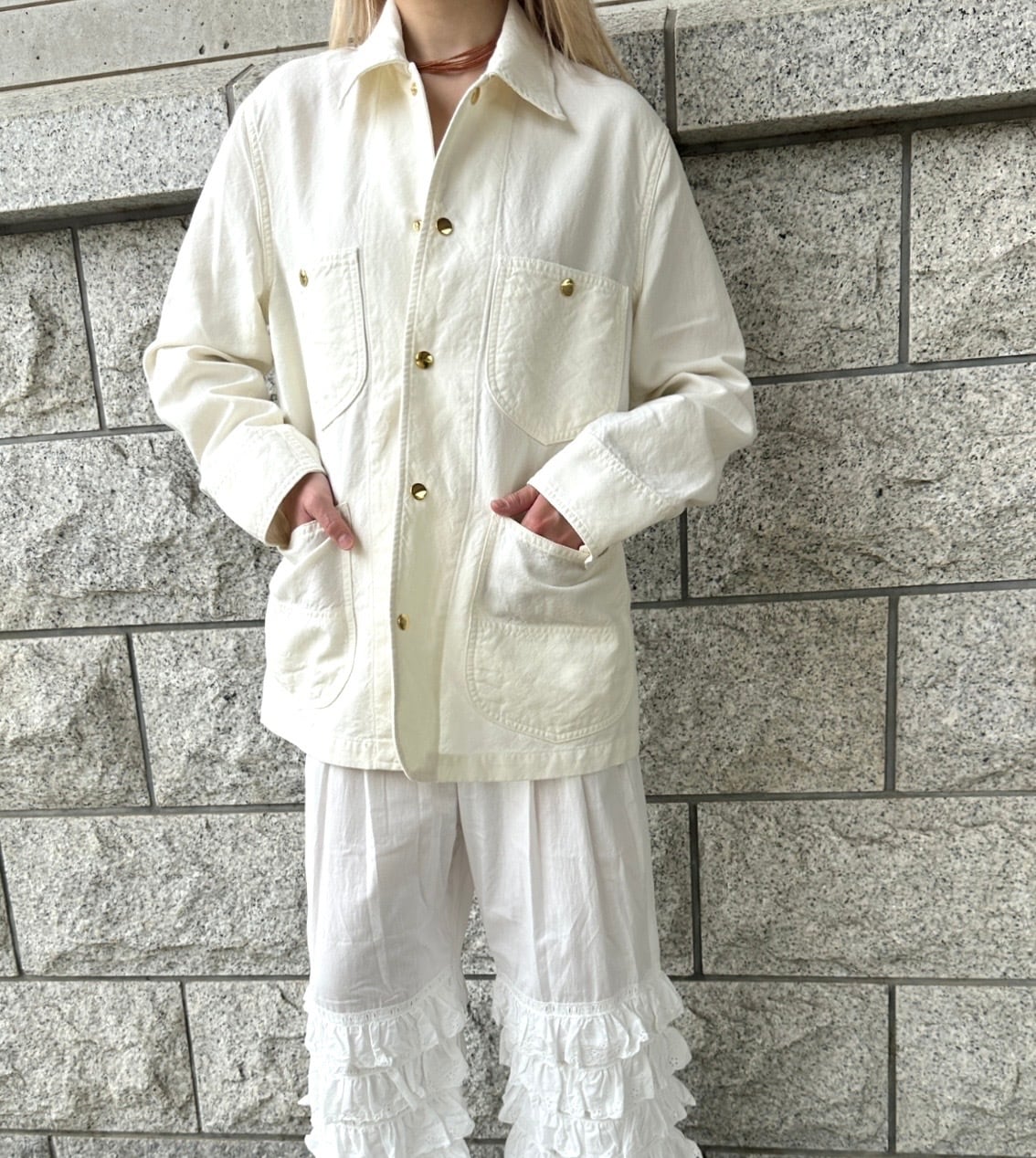 AURALEE  [WOOL COTTON LINEN OX WORK JACKET]