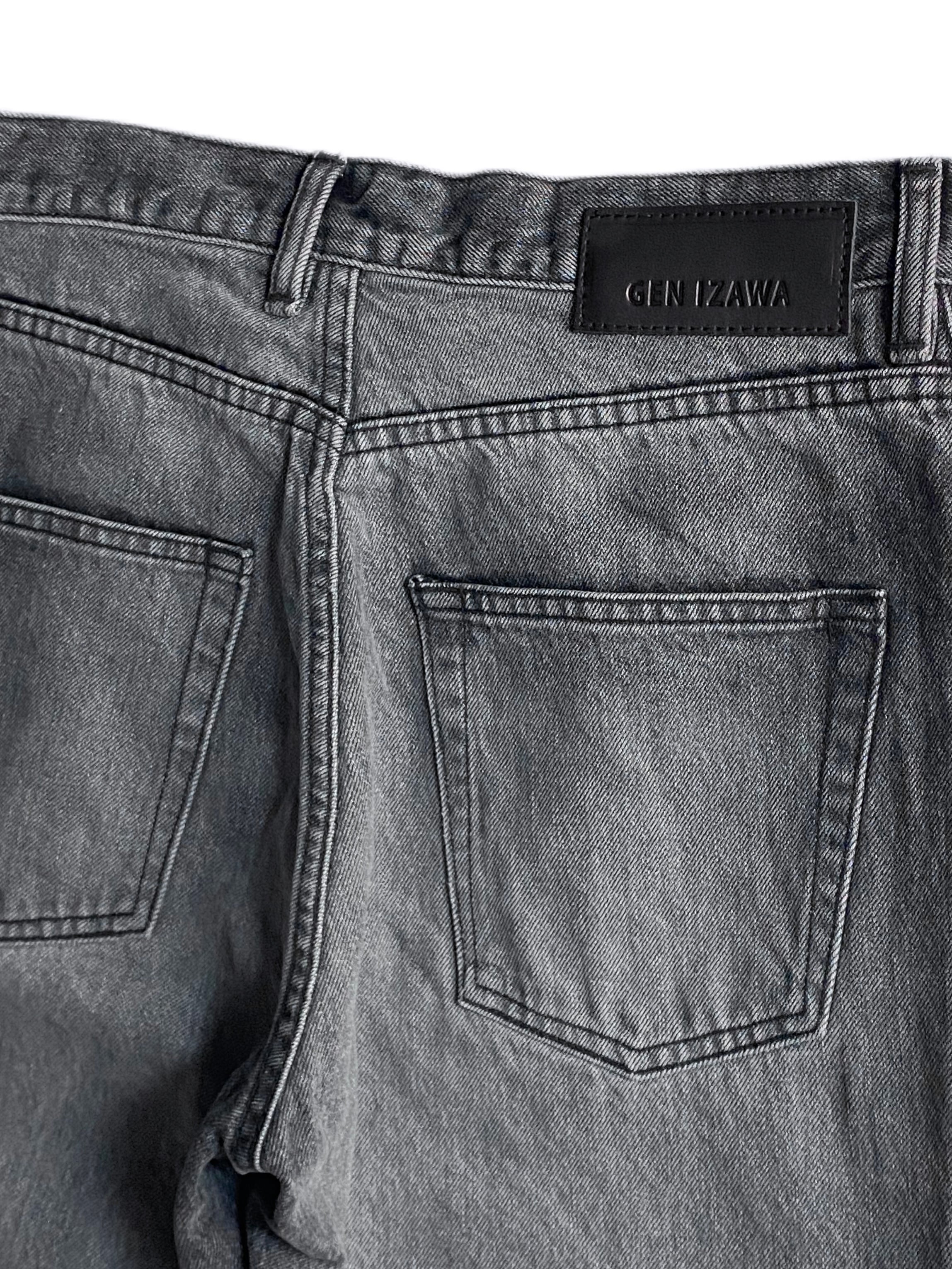 GEN IZAWA / Straight denim pants (black-wash) | TUNAGI JAPAN GEN IZAWA / Straight denim pants (black-wash) | TUNAGI JAPAN