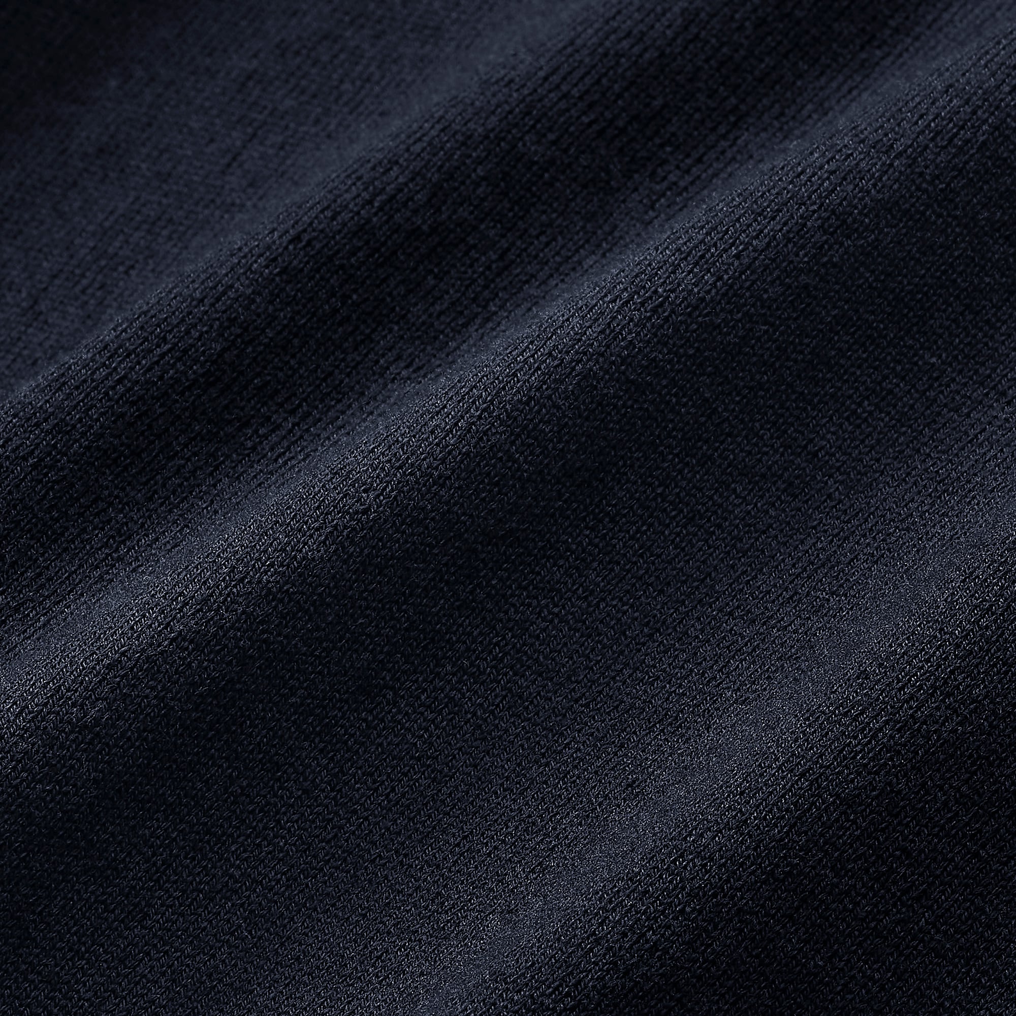everyone cotton silk high gauge knit polo long sleeve (NAVY